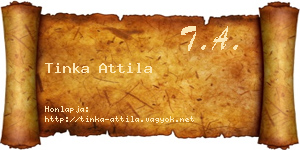 Tinka Attila névjegykártya